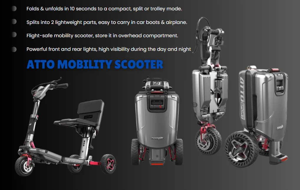 ATTO Sport Max Folding Mobility Scooter - Image 4