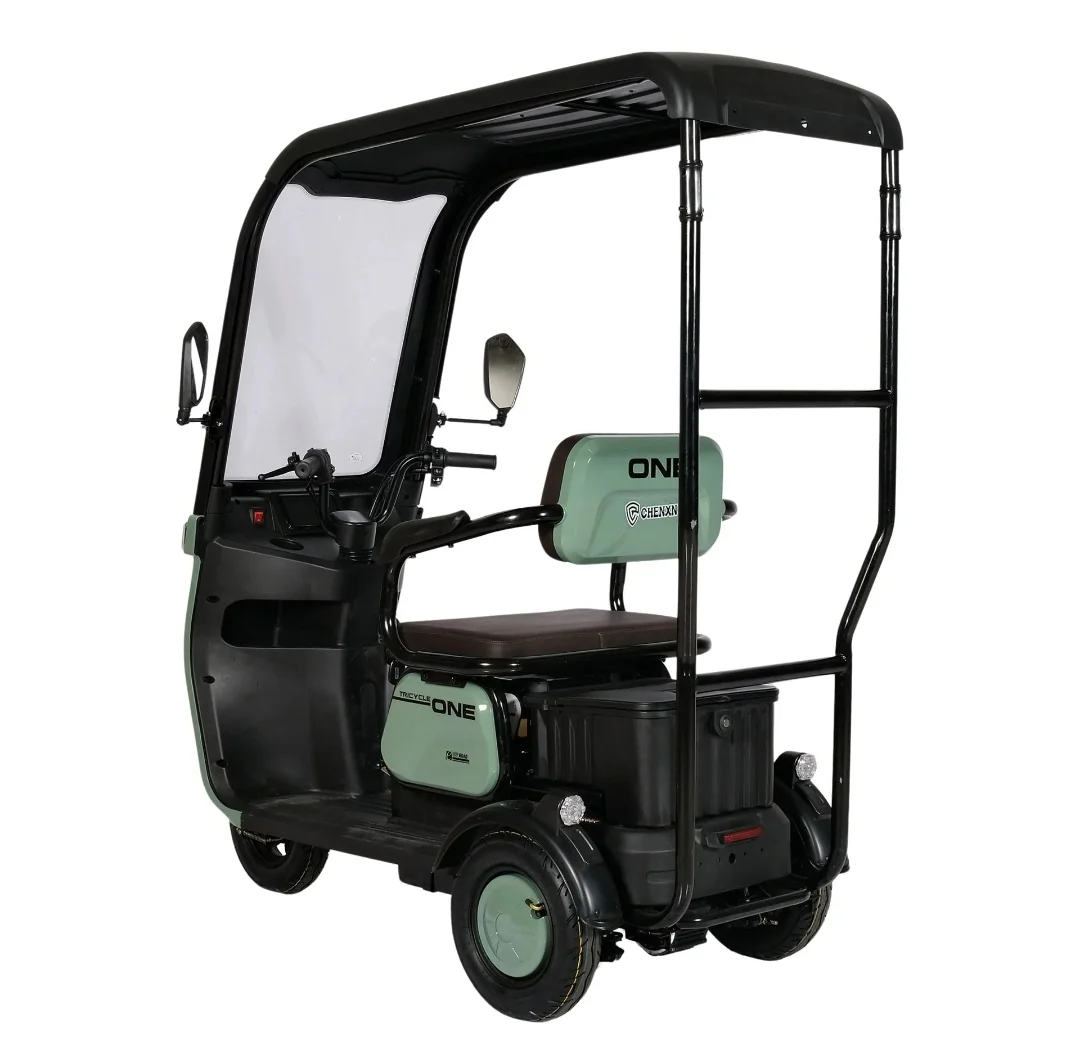 Electric 03 wheeled Mobility scooter With Sun Visor-olive - Image 3