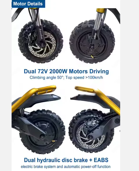 KAABO WOLF KING 11 Electric Scooter 72V 28Ah LG 1500W Dual Motor Powered - Image 6