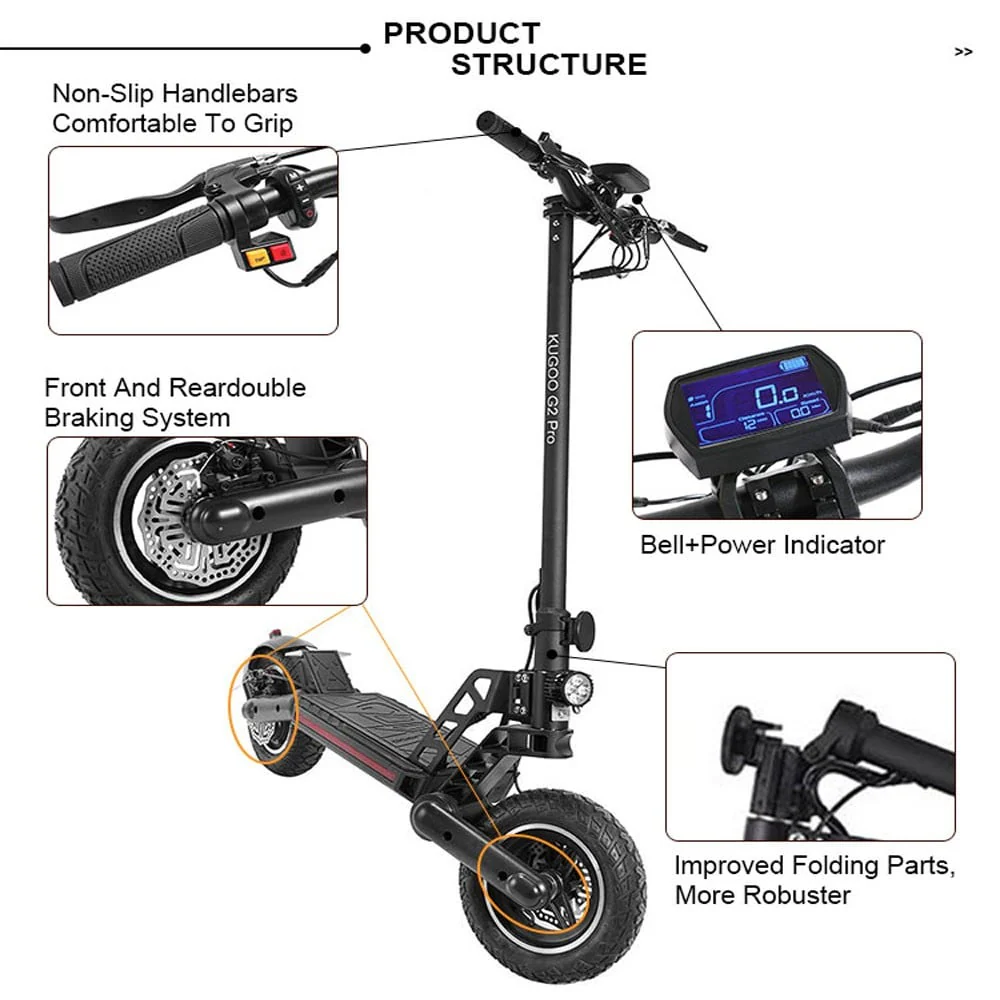 KUGOO G2 PRO Electric Scooter 48V 13Ah 1000W Powerful Off Road 2024 - Image 10