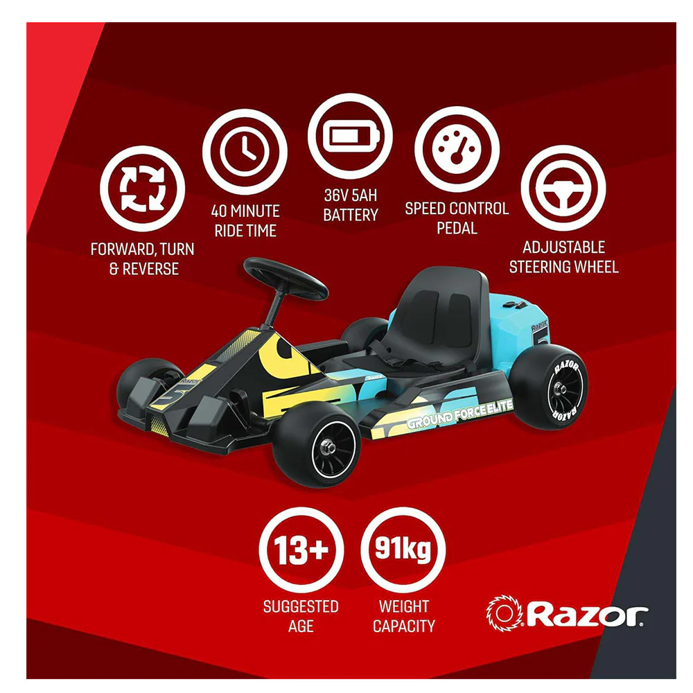 Razor Ground Force Elite Go kart 22.5kmh Age 13+ - Image 12