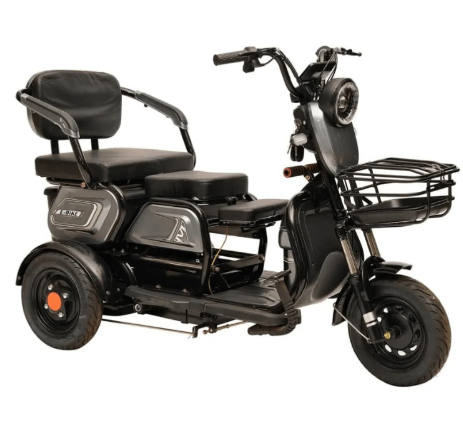 X3B Electric Bicycle Three wheel motorcycle 350W 48V 40KM Range with kids seat - Image 3